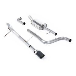 Ligne d'échappement Catback inox MILLTEK Ford Fiesta Mk8 1.0T EcoBoost ST-Line -Sans FAP(2017à2019) Embout Carbone