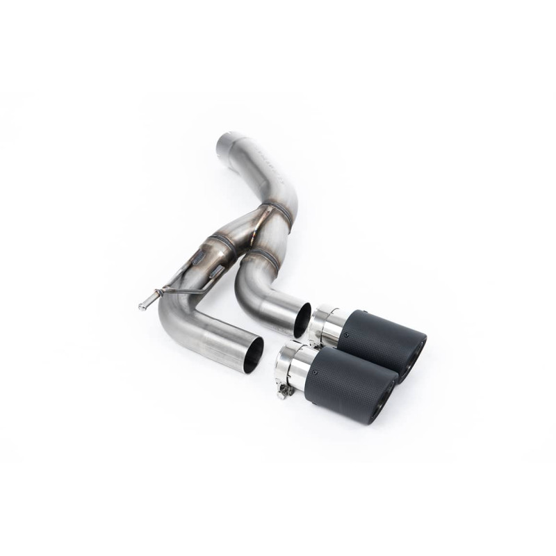 Tube de sortie d'échappement inox MILLTEK Land Rover Defender D200 D250 D300 90/110/130 Diesel (2019+) Embout Carbone