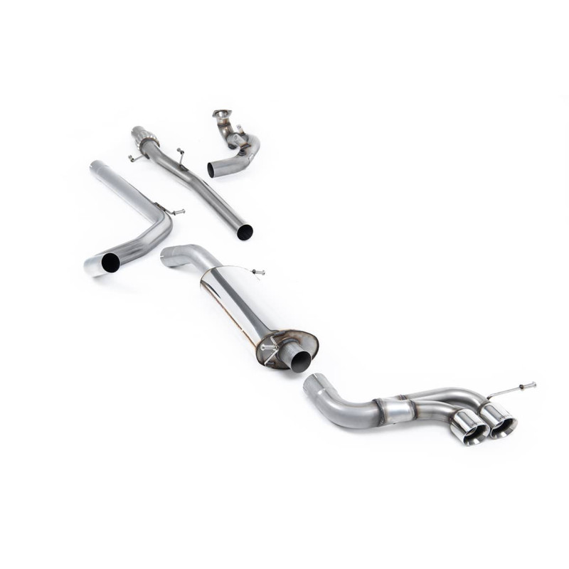 Ligne d'échappement Complète inox MILLTEK Seat Ibiza Cupra / Bocanegra 1.4 TSI 180Ch(2009à2015) Embout Chrome