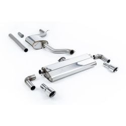Ligne d'échappement CAT/FAP Back inox MILLTEK VW Golf 7.5 1.5TSI Evo GT & R-Line -Avec/sans FAP(2017à2021) Embout Chrome