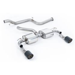 Ligne d'échappement Catback inox MILLTEK Ford Focus RS MK2 2.5T 305Ch(2009à2010) Embout Carbone