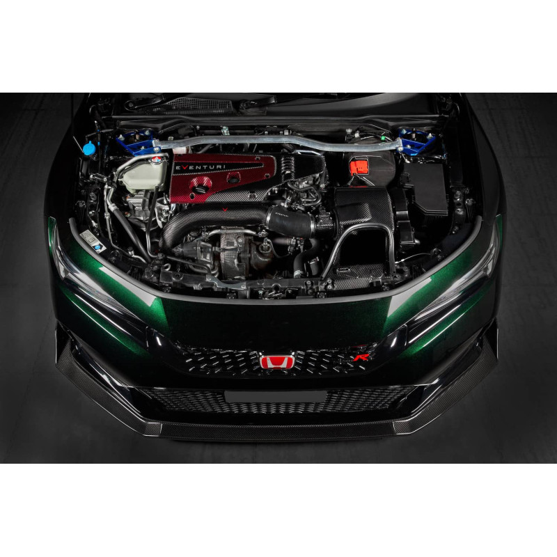 Entrée D'air En Carbone Sec Pour Honda Civic 11ème FL5 Type-R 2023+ - Capot Scoop Olotdi, Noir Brillant