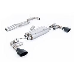 Ligne d'échappement FAP Back inox MILLTEK Audi TTRS 2.5 TFSI MK3 - Avec FAP(2019à+) Embout Noir