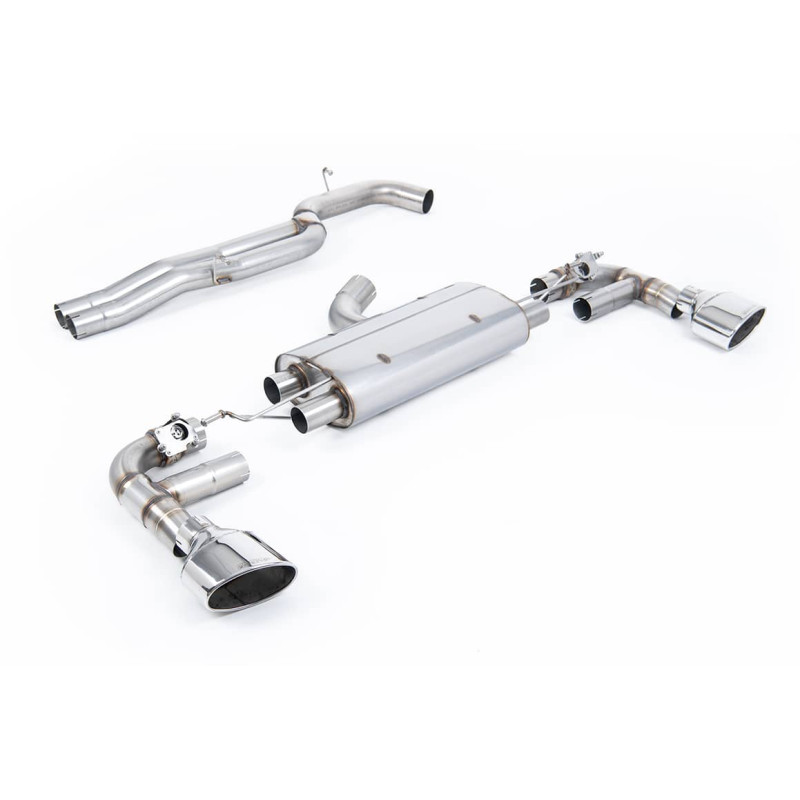 Ligne d'échappement Catback inox MILLTEK Audi TTRS 2.5 TFSI MK3 - Sans FAP(2016à+) Embout Chrome