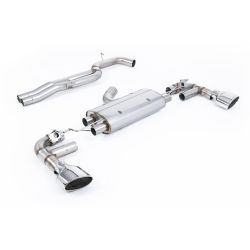 Ligne d'échappement FAP Back inox MILLTEK Audi TTRS 2.5 TFSI MK3 - Avec FAP(2019à+) Embout Chrome