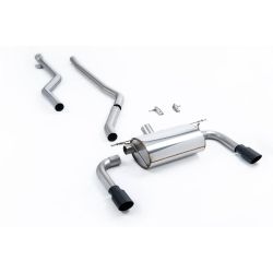 Ligne d'échappement Catback RACE inox MILLTEK BMW 320i F30 M Sport LCI Non xDrive-Moteur B48(2015à2019) Embout Noir