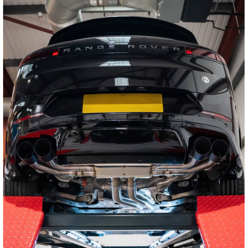 Ligne d'échappement FAP Back inox MILLTEK pour RANGE ROVER Sport SV 4.4 V8 L461 (2024+) Embouts Noir