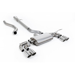 Ligne d'échappement FAP Back inox MILLTEK pour Land Rover Defender 130 2.0 I4 P300 / P400e (2023+) Embouts Chrome