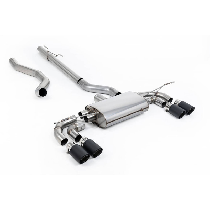 Ligne d'échappement FAP Back inox MILLTEK pour Land Rover Defender 130 2.0 I4 P300 / P400e (2023+) Embouts Carbone