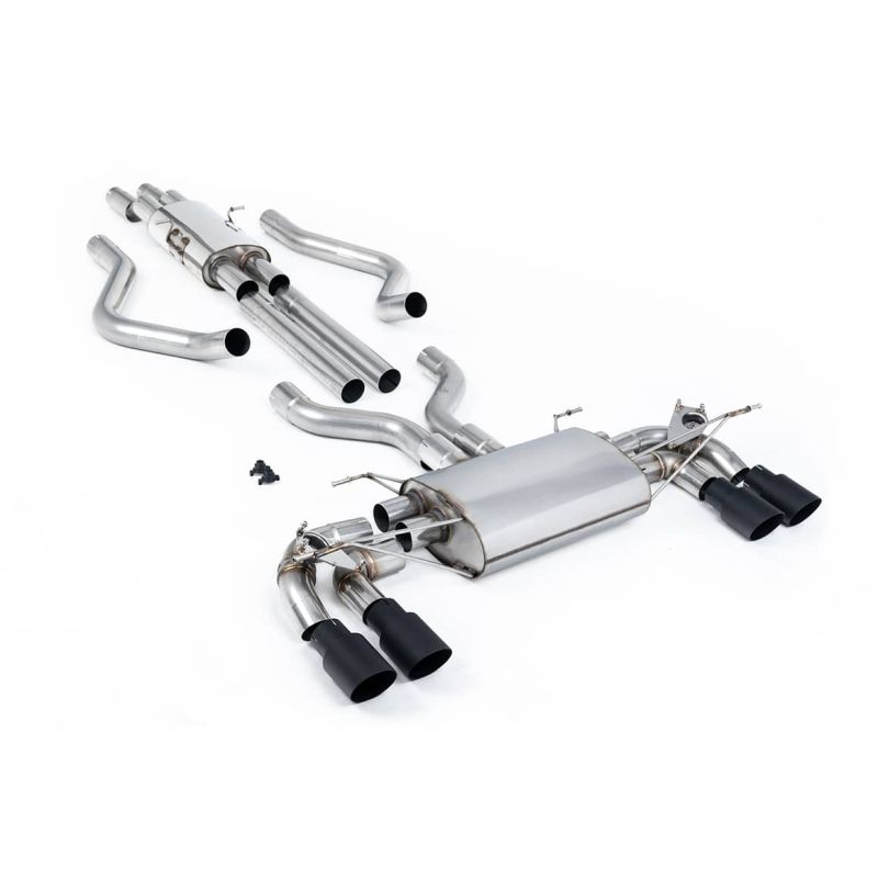 Ligne d'échappement FAP Back inox MILLTEK pour Land Rover Defender 130 5.0 V8 500Ch (2023+) Embouts Noir