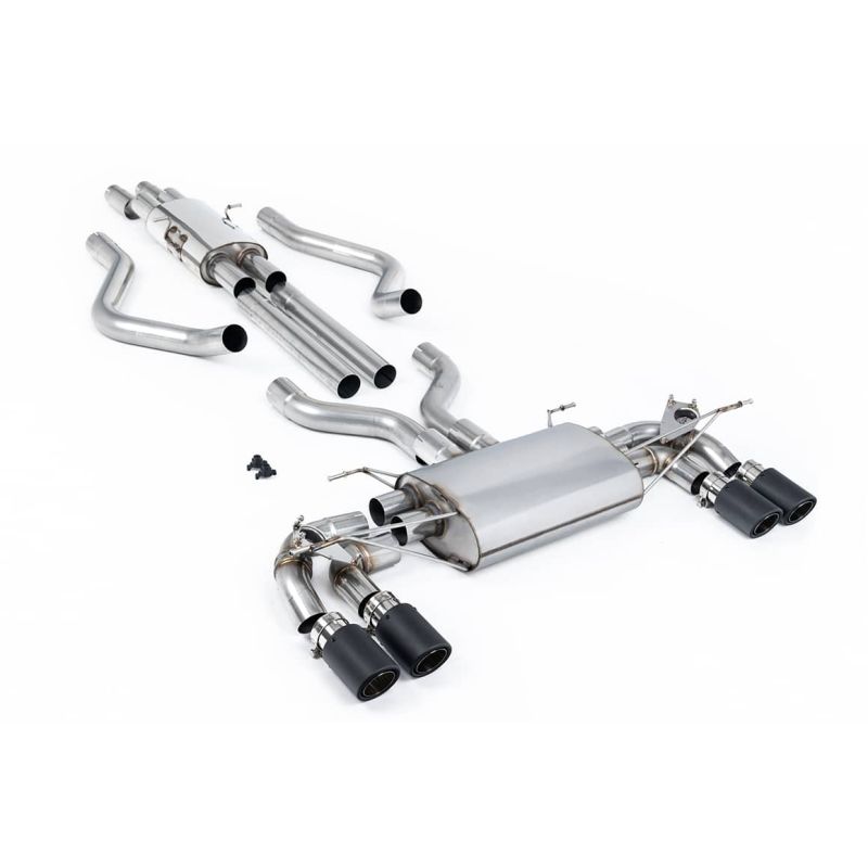 Ligne d'échappement FAP Back inox MILLTEK pour Land Rover Defender 130 5.0 V8 500Ch (2023+) Embouts Carbone