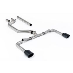 Ligne d'échappement FAP Back inox MILLTEK pour VW Golf 8 GTi Clubsport 300Ch (2021+)(Race) Embout Ovale Noir