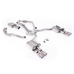 Ligne d'échappement Catback inox MILLTEK Audi S5 B9 3.0T V6 Sportback (Avec Différentiel Sport)(2017à+) Embout Chrome Ovales