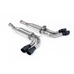 Silencieux d'échappement inox MILLTEK pour Mercedes G63 AMG W463A Avec FAP (2019+) Embout Noir