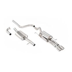 Ligne d'échappement Catback inox MILLTEK Ford Fiesta Mk7/7.5 1.0T EcoBoost (100/125/140Ch) (2013à2017) Embout Chrome