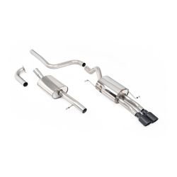 Ligne d'échappement Catback inox MILLTEK Ford Fiesta Mk7/7.5 1.0T EcoBoost (100/125/140Ch) (2013à2017) Embout Noir