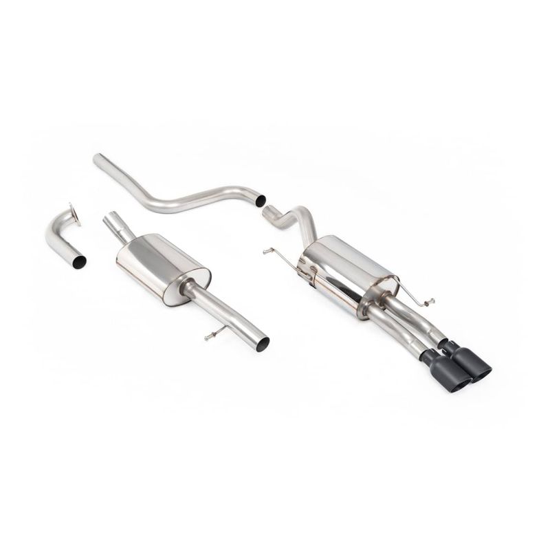 Ligne d'échappement Catback inox MILLTEK Ford Fiesta Mk7/7.5 1.0T EcoBoost (100/125/140Ch) (2013à2017) Embout Noir