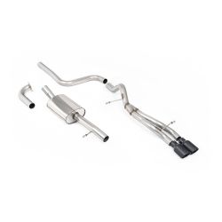 Ligne d'échappement Catback inox MILLTEK Ford Fiesta Mk7/7.5 1.0T EcoBoost (100/125/140Ch) (2013à2017) Embout Noir