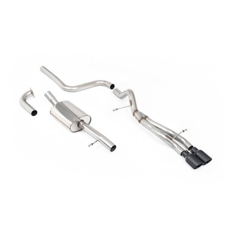 Ligne d'échappement Catback inox MILLTEK Ford Fiesta Mk7/7.5 1.0T EcoBoost (100/125/140Ch) (2013à2017) Embout Noir