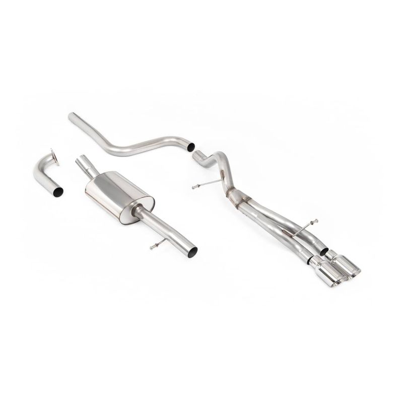 Ligne d'échappement Catback inox MILLTEK Ford Fiesta Mk7/7.5 1.0T EcoBoost (100/125/140Ch) (2013à2017) Embout Chrome