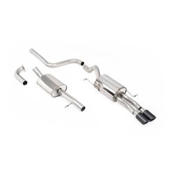 Ligne d'échappement Catback inox MILLTEK Ford Fiesta Mk7/7.5 1.0T EcoBoost (100/125/140Ch) (2013à2017) Embout Carbone