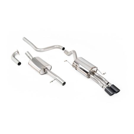 Ligne d'échappement Catback inox MILLTEK Ford Fiesta Mk7/7.5 1.0T EcoBoost (100/125/140Ch) (2013à2017) Embout Carbone