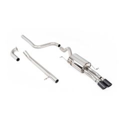 Ligne d'échappement Catback inox MILLTEK Ford Fiesta Mk7/7.5 1.0T EcoBoost (100/125/140Ch) (2013à2017) Embout Carbone