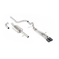 Ligne d'échappement Catback inox MILLTEK Ford Fiesta Mk7/7.5 1.0T EcoBoost (100/125/140Ch) (2013à2017) Embout Carbone