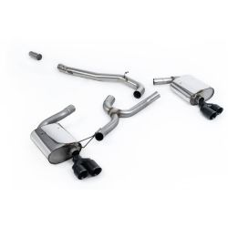 Ligne d'échappement Catback inox MILLTEK Seat Leon ST Cupra 300 (4x4) Estate- Sans FAP(2017à2018) Embout Noir