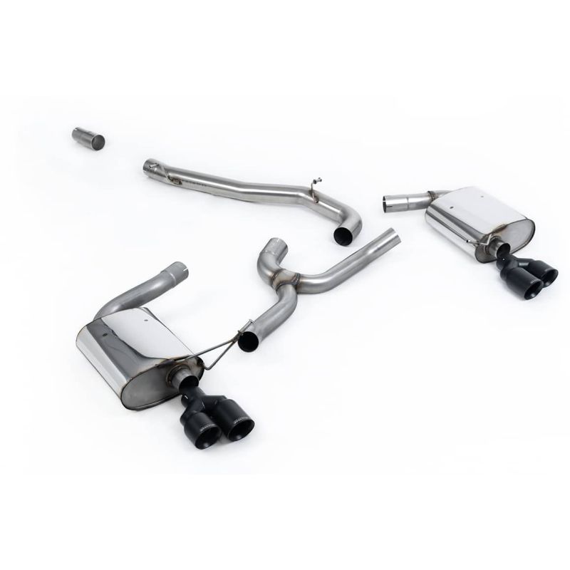 Ligne d'échappement Catback inox MILLTEK Seat Leon ST Cupra 300 (4x4) Estate- Sans FAP(2017à2018) Embout Noir