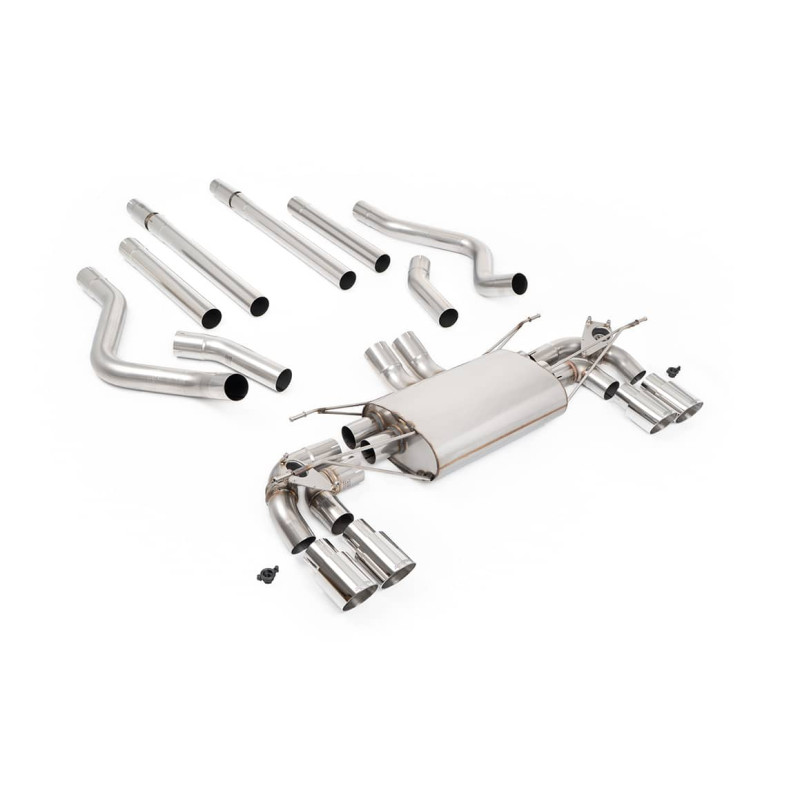 Ligne d'échappement FAP Back inox MILLTEK pour Land Rover Defender 130 5.0 V8 500Ch (2023+) Embouts Chrome