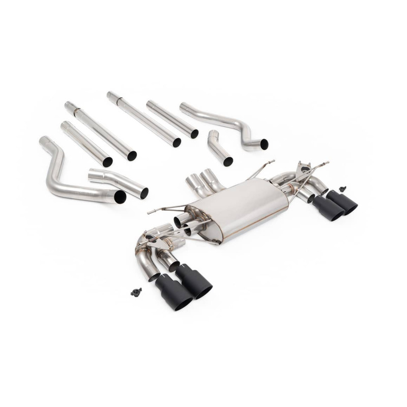 Ligne d'échappement FAP Back inox MILLTEK pour Land Rover Defender 130 5.0 V8 500Ch (2023+) Embouts Noir