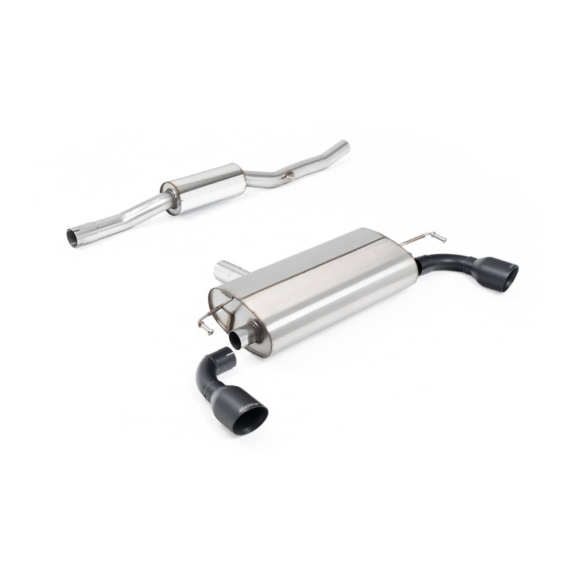 Ligne d'échappement Catback inox MILLTEK pour VW Golf 4 R32 3.2 V6 4WD (2002-2005) Embout Noir V2