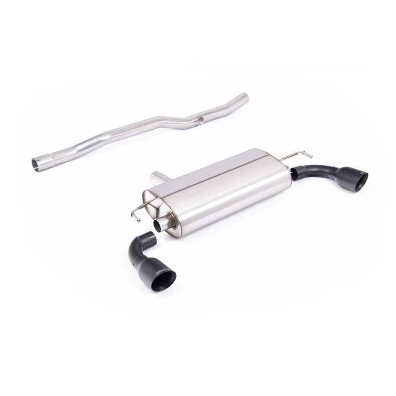 Ligne d'échappement Catback inox MILLTEK pour VW Golf 4 R32 3.2 V6 4WD (2002-2005) Embout Noir V2