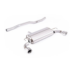 Ligne d'échappement Catback inox MILLTEK pour VW Golf 4 R32 3.2 V6 4WD (2002-2005) Embout Chrome V2