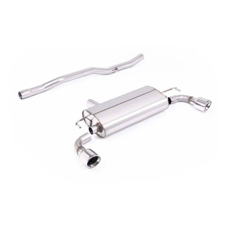 Ligne d'échappement Catback inox MILLTEK pour VW Golf 4 R32 3.2 V6 4WD (2002-2005) Embout Chrome V2