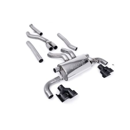 Ligne d'échappement Catback inox MILLTEK pour BMW M440i(x) G22 avec FAP (2020+) Embout Noir Ligne d'échappement Catback inox MILLTEK pour BMW M440i(x) G22 avec FAP (2020+) Embout Noir