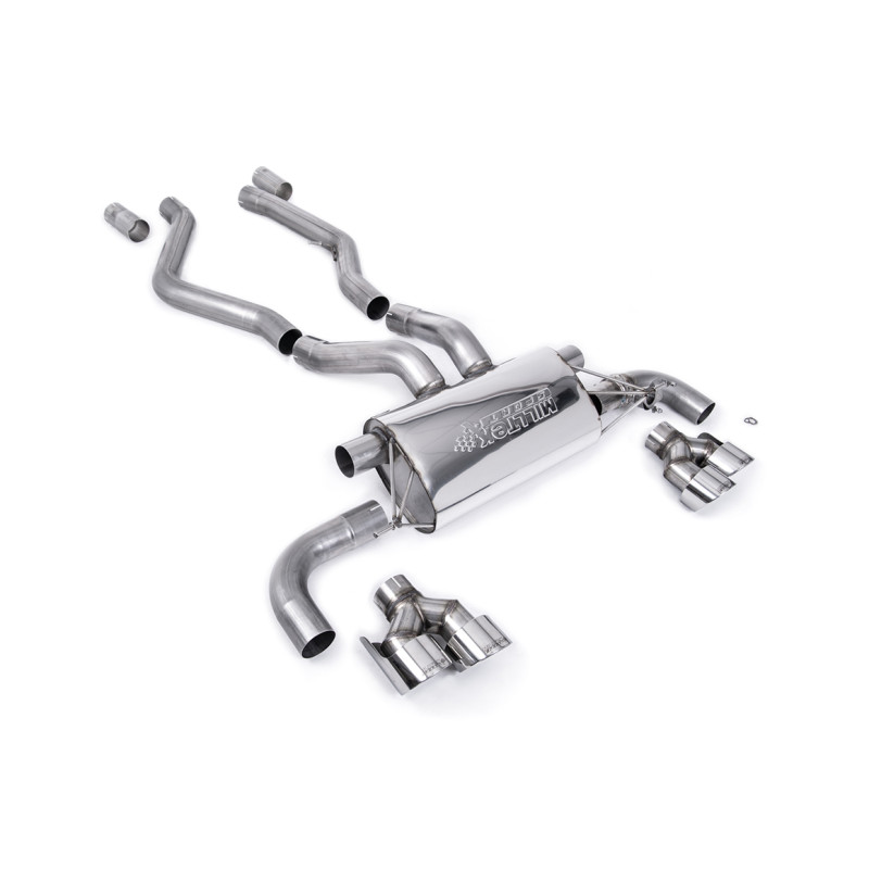 Ligne d'échappement FAP Back inox MILLTEK pour BMW M440i(x) G22 avec FAP (2020+) Embout Chrome