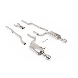 Ligne d'échappement Catback inox MILLTEK Audi S4 B6 4.2 V8 Quattro Berline/Avant/Cabriolet(2003à2005) Embout Chrome