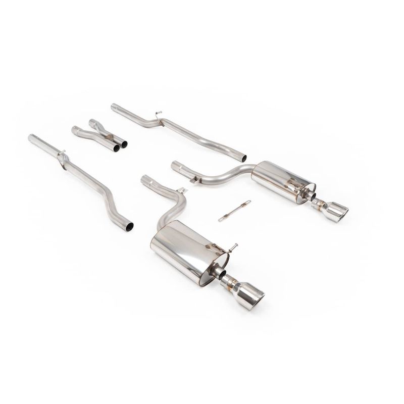 Ligne d'échappement Catback inox MILLTEK Audi S4 B6 4.2 V8 Quattro Berline/Avant/Cabriolet(2003à2005) Embout Chrome