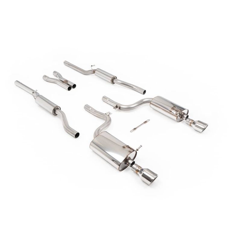 Ligne d'échappement Catback inox MILLTEK Audi A4 3.0 V6 B6 Quattro Berline/Avant/Cabriolet(2001à2005) Embout Chrome
