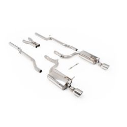 Ligne d'échappement Catback inox MILLTEK Audi S4 B6 4.2 V8 Quattro Berline/Avant/Cabriolet(2003à2005) Embout Chrome