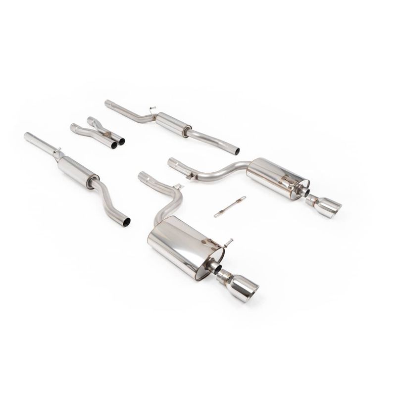 Ligne d'échappement Catback inox MILLTEK Audi A4 3.0 V6 B6 Quattro Berline/Avant/Cabriolet(2001à2005) Embout Chrome