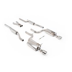 Ligne d'échappement Catback inox MILLTEK Audi S4 B6 4.2 V8 Quattro Berline/Avant/Cabriolet(2003à2005) Embout Chrome