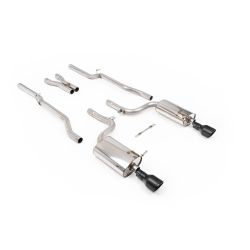 Ligne d'échappement Catback inox MILLTEK Audi S4 B6 4.2 V8 Quattro Berline/Avant/Cabriolet(2003à2005) Embout Noir