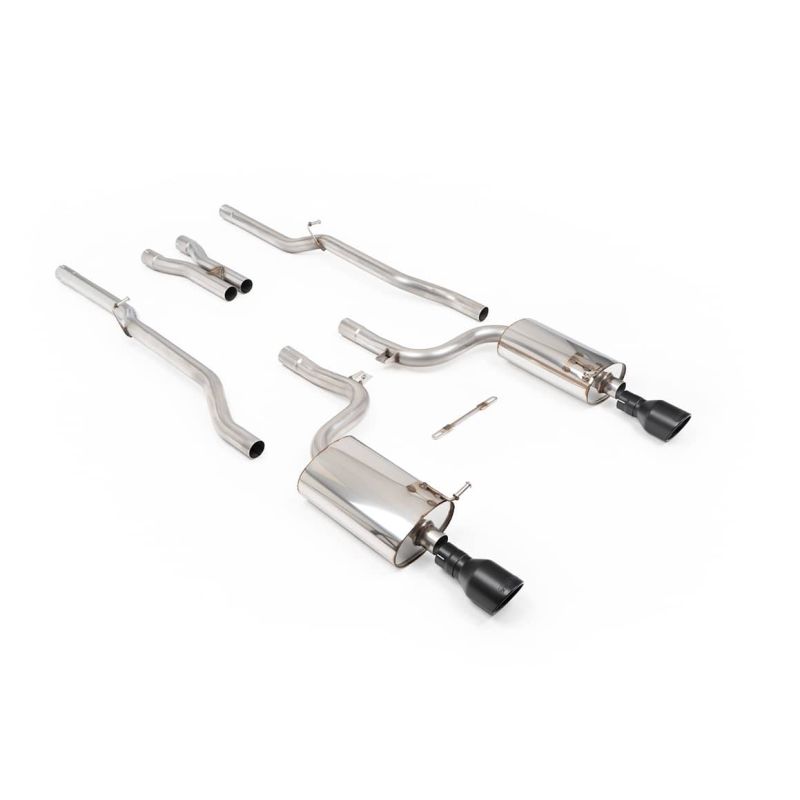 Ligne d'échappement Catback inox MILLTEK Audi S4 B6 4.2 V8 Quattro Berline/Avant/Cabriolet(2003à2005) Embout Noir