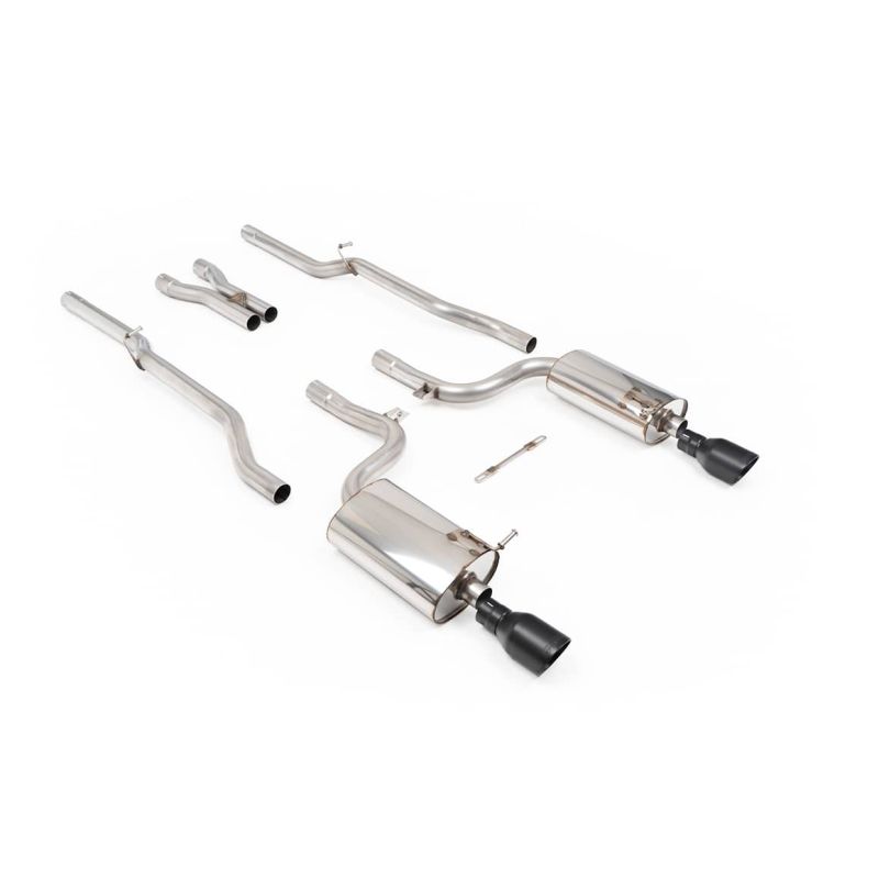 Ligne d'échappement Catback inox MILLTEK Audi S4 B6 4.2 V8 Quattro Berline/Avant/Cabriolet(2003à2005) Embout Noir