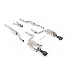 Ligne d'échappement Catback inox MILLTEK Audi S4 B6 4.2 V8 Quattro Berline/Avant/Cabriolet(2003à2005) Embout Noir