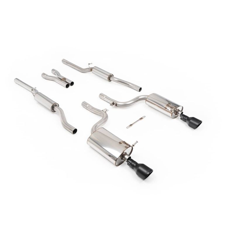 Ligne d'échappement Catback inox MILLTEK Audi S4 B6 4.2 V8 Quattro Berline/Avant/Cabriolet(2003à2005) Embout Noir