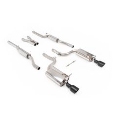 Ligne d'échappement Catback inox MILLTEK Audi S4 B6 4.2 V8 Quattro Berline/Avant/Cabriolet(2003à2005) Embout Noir